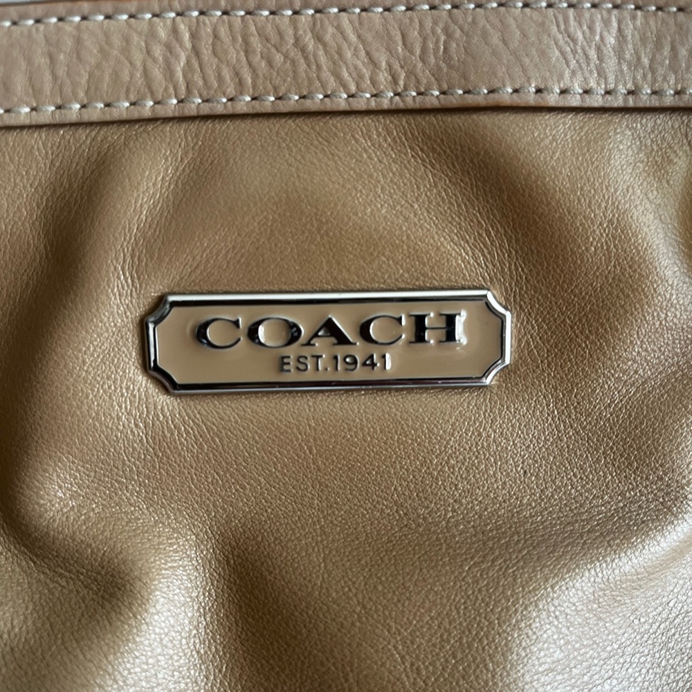 Tan Coach bag